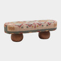 Rizi 53" Textured Wool Upholstered Bench