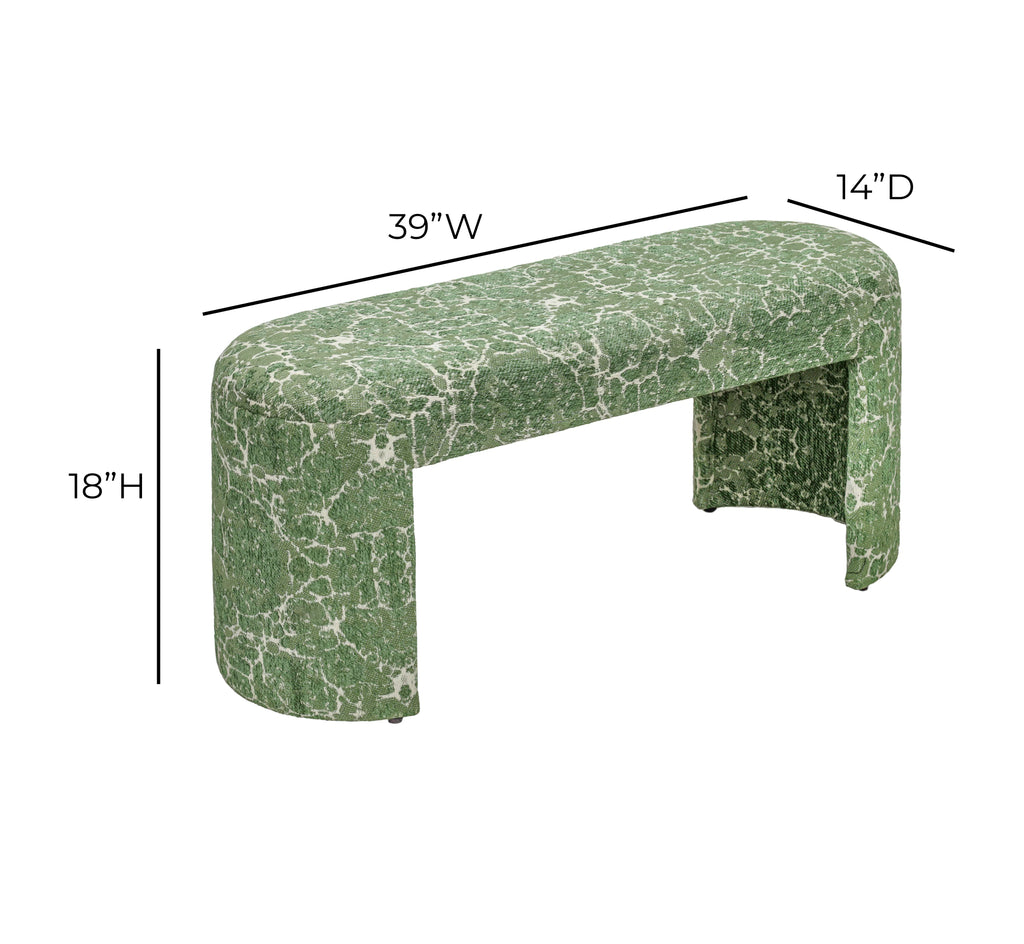 Greenspace 39" Rounded Upholstered Bench