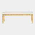 Amara Cream Contract-Grade Linen Bench