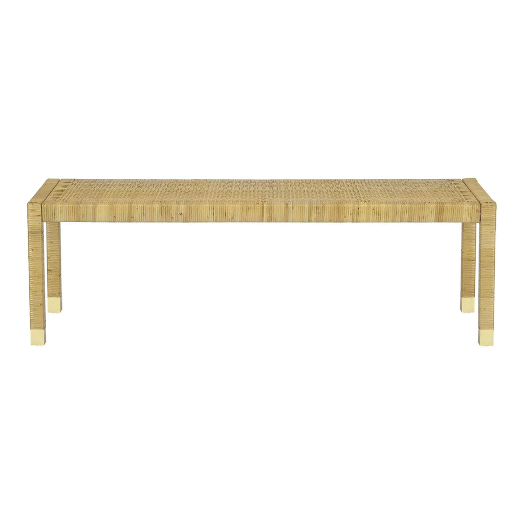 Amara Cream Contract-Grade Linen Bench