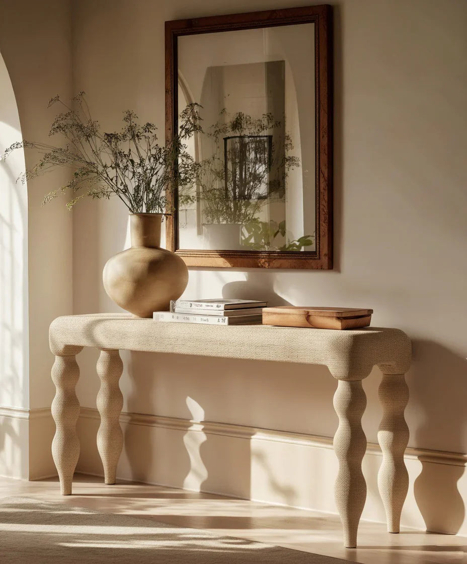 Vicky 68" Natural Woven Seagrass Console Table