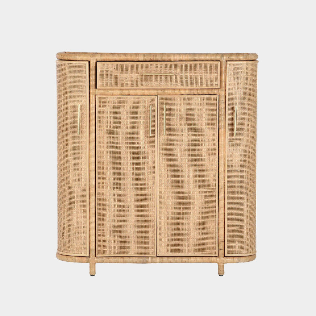 Tarot Natural Rattan Bar Cabinet