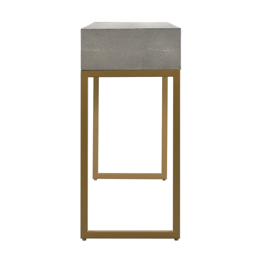 Pesce 59" Faux Shagreen 3-Drawer Console Table