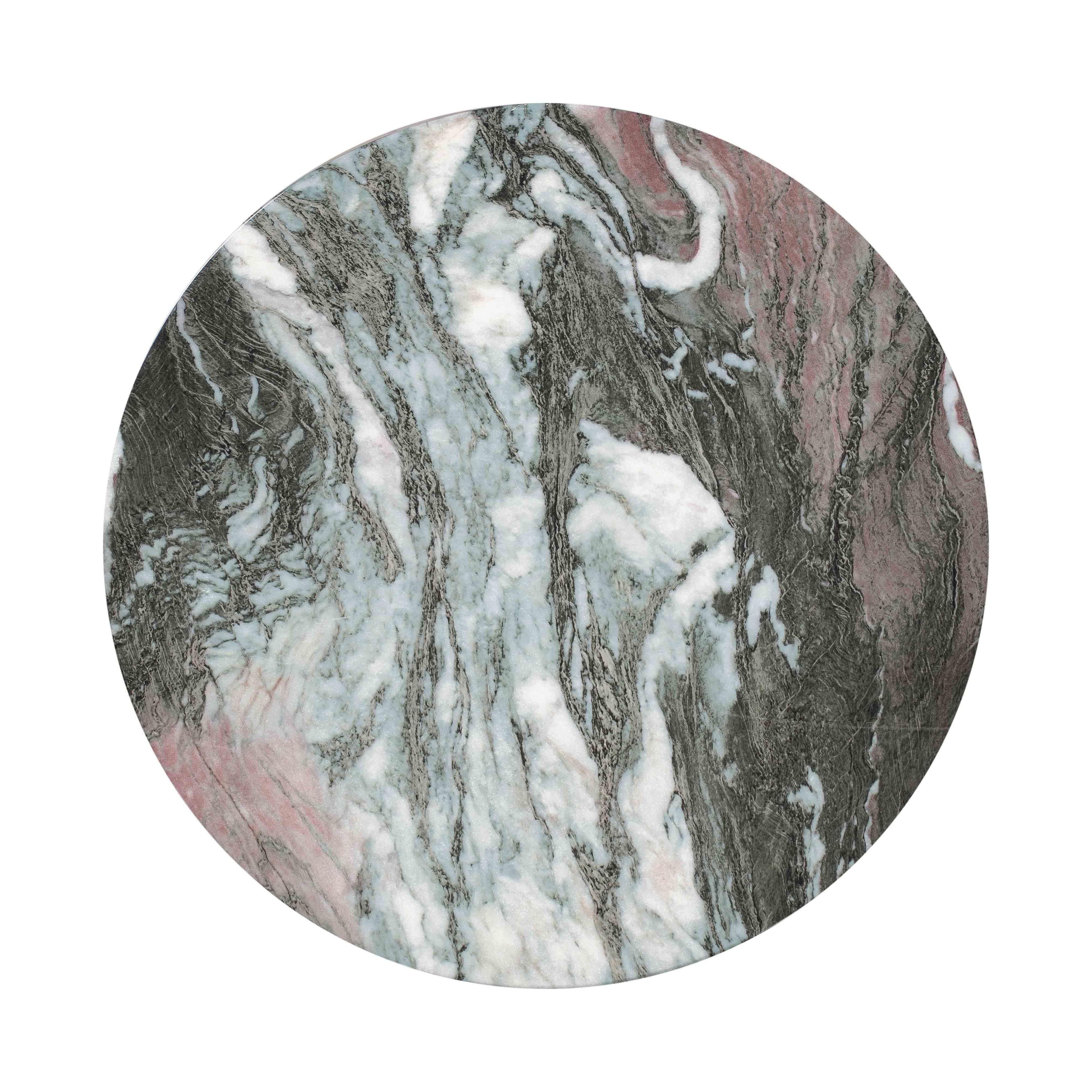 Rue Faux Marble Indoor / Outdoor Round Side Table