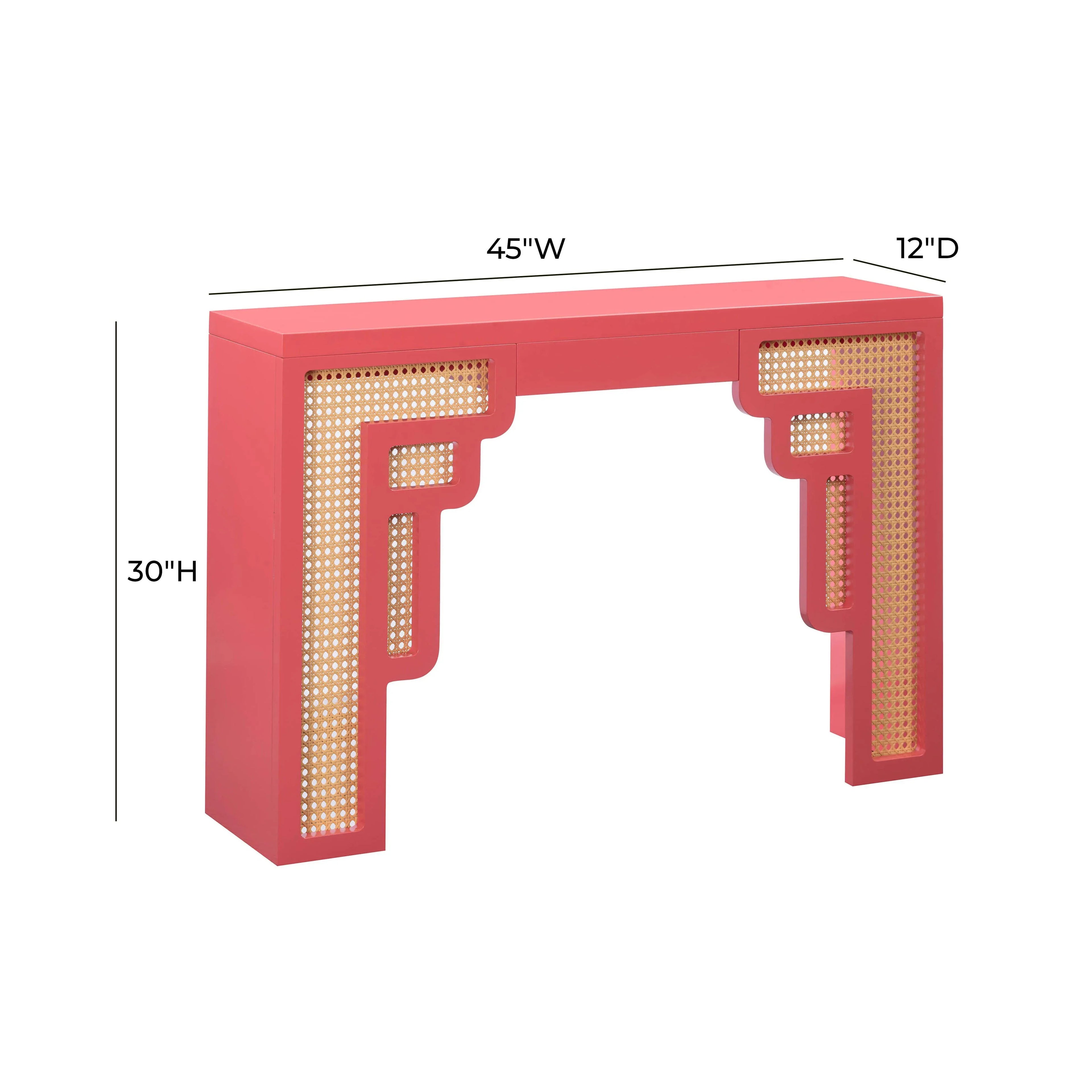 Suzie 45" Rattan Console Table