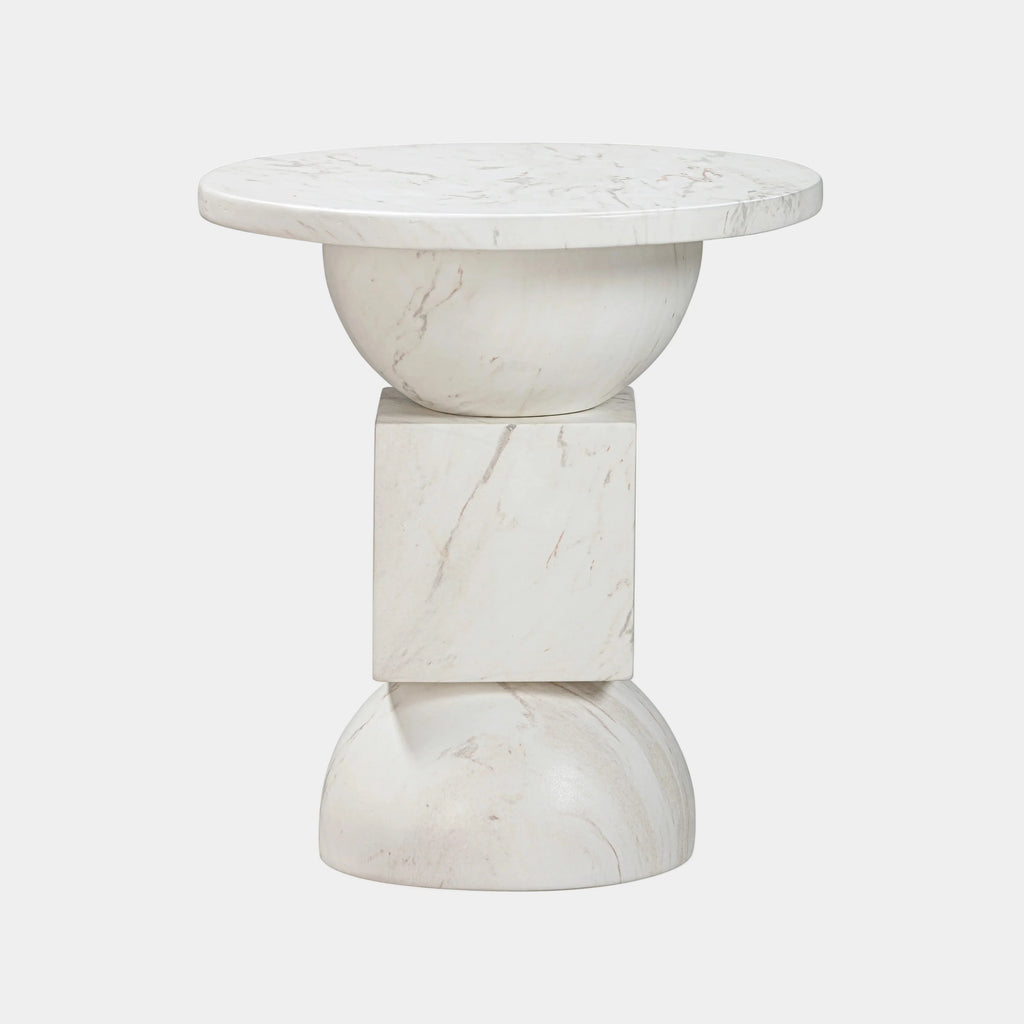 Chip Faux Marble Indoor/Outdoor Side Table