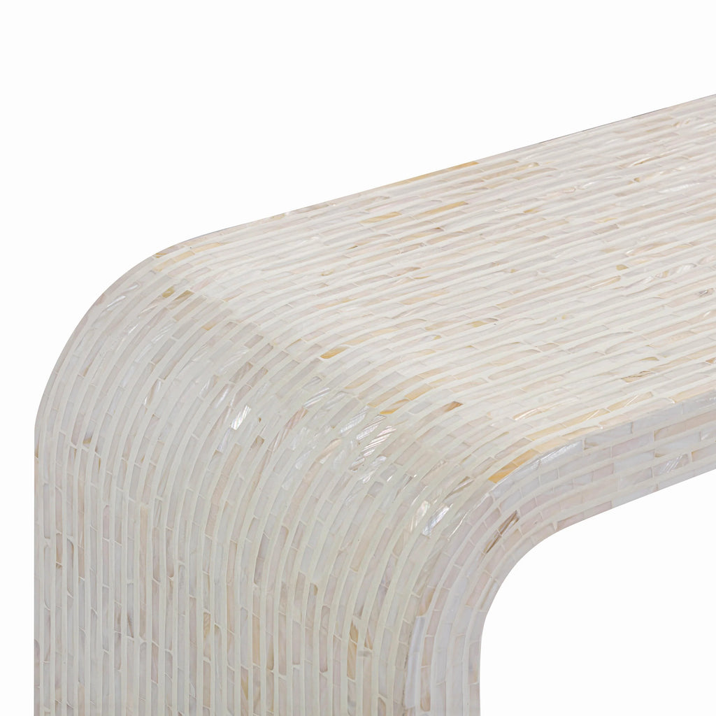 Opus 43" Cream Capiz Shell Console Table