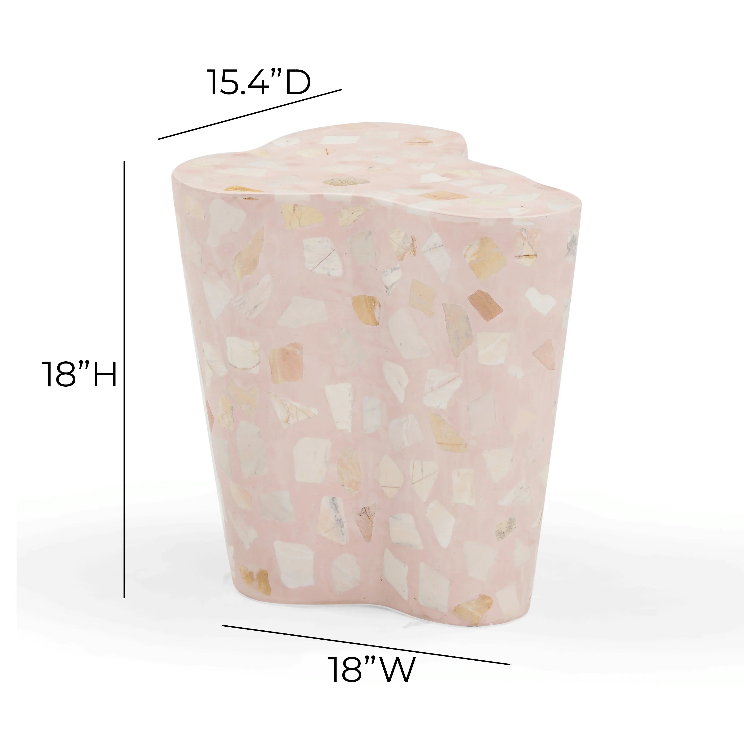 Slab Faux Terrazzo Indoor/Outdoor Side Table