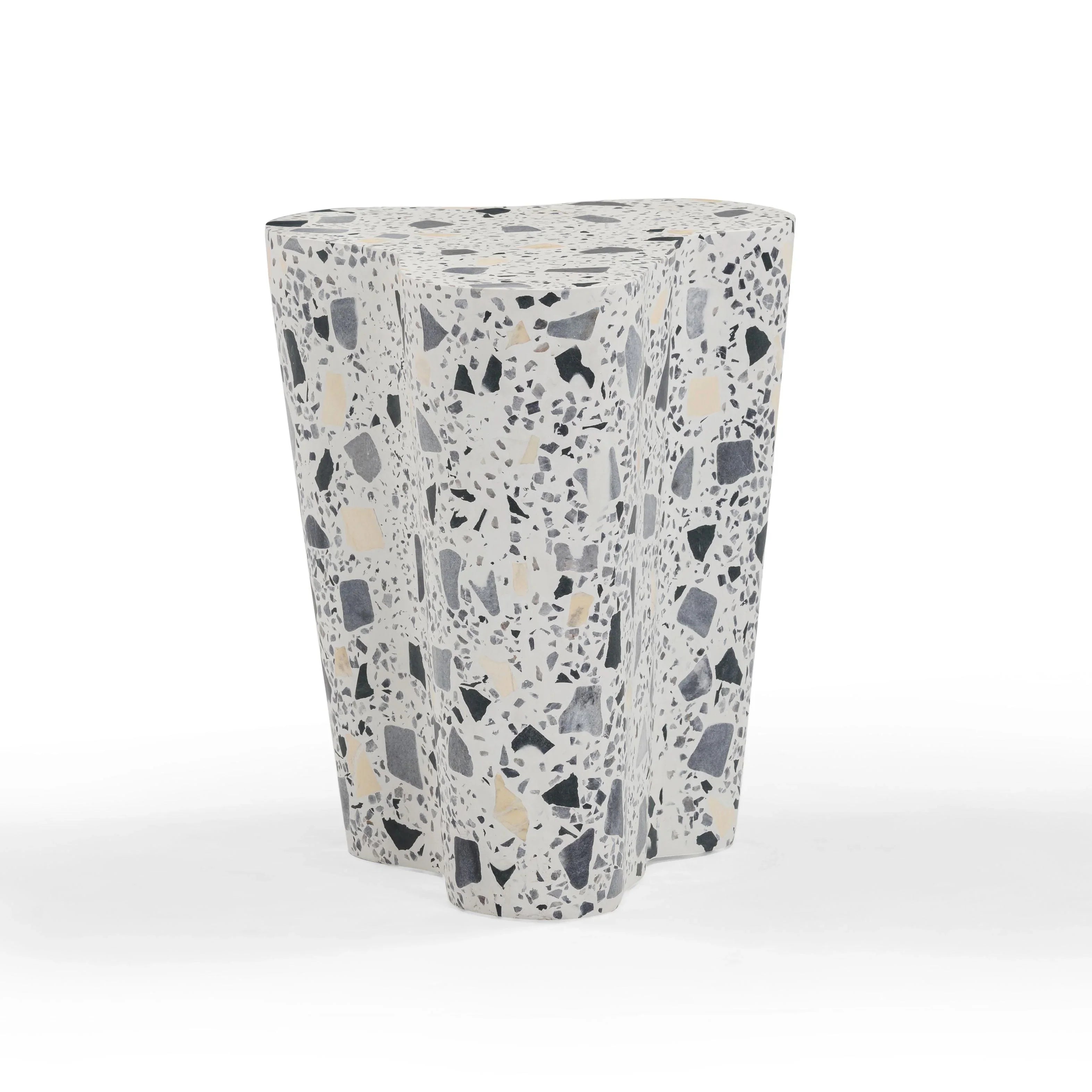 Slab Faux Terrazzo Indoor/Outdoor Side Table