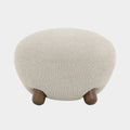 Pucker Warm Grey Performance Boucle Ottoman