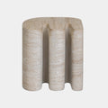 Thyme Faux Travertine Indoor/Outdoor Concrete Side Table