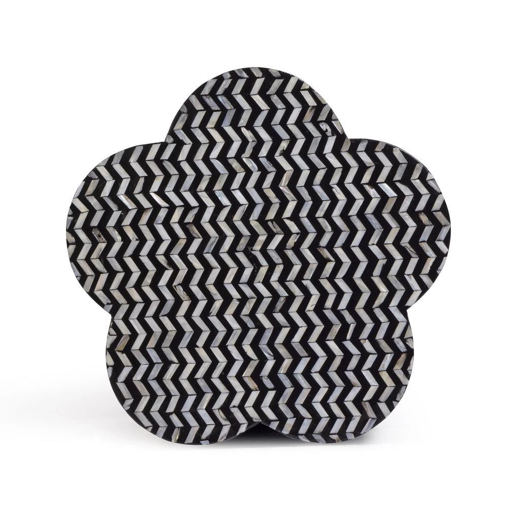 Truffle Black Mother of Pearl Shell Side Table