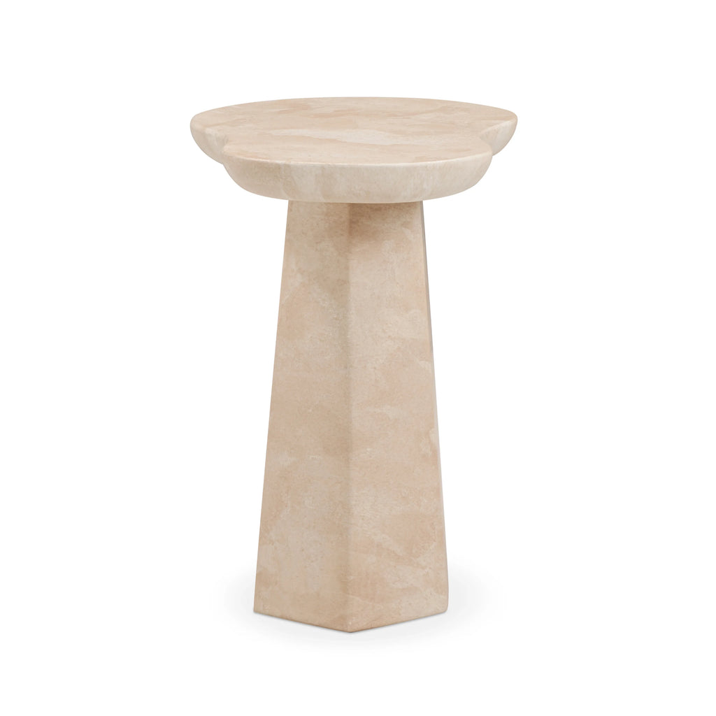 Zaya Rose Faux Marble Indoor/Outdoor Concrete Side Table