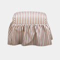 Gertrude Striped Performance Linen Skirted Ottoman