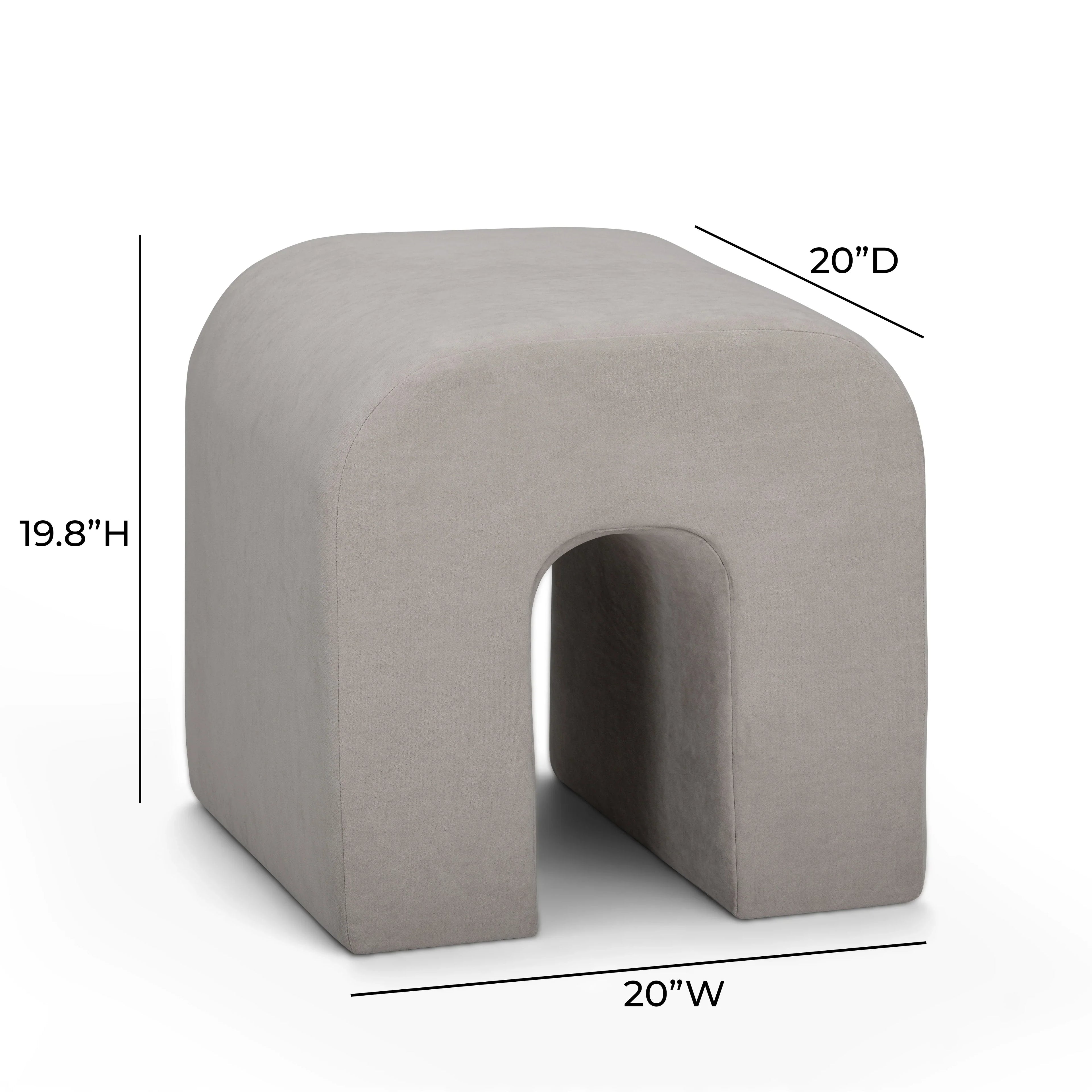 Desi Performance Velvet Ottoman