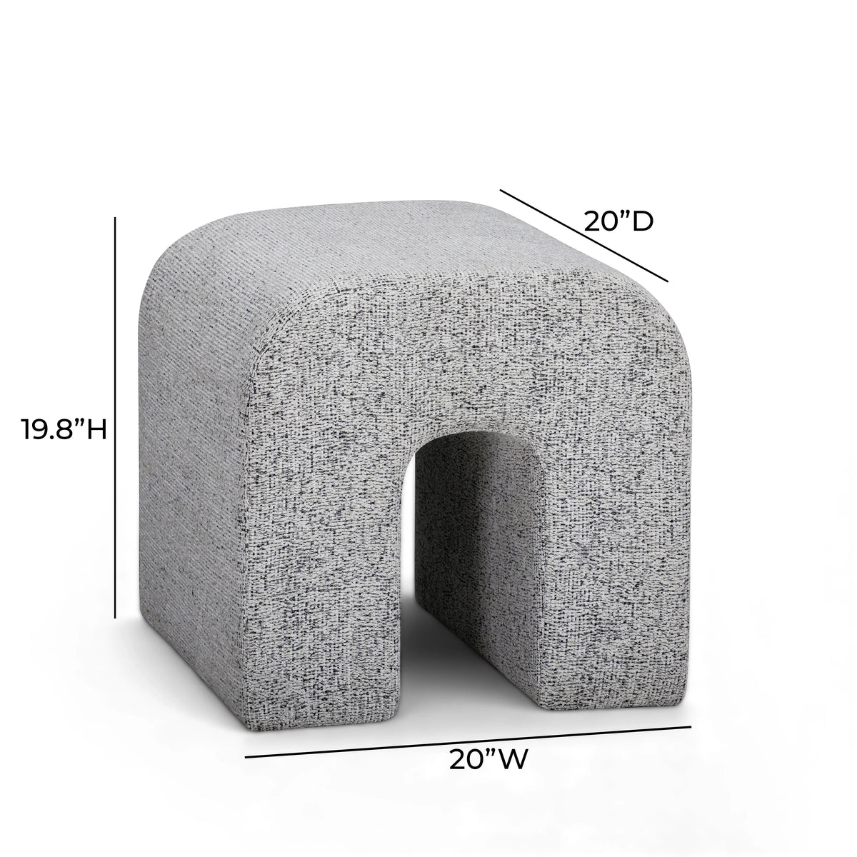 Desi Woven Performance Fabric Ottoman