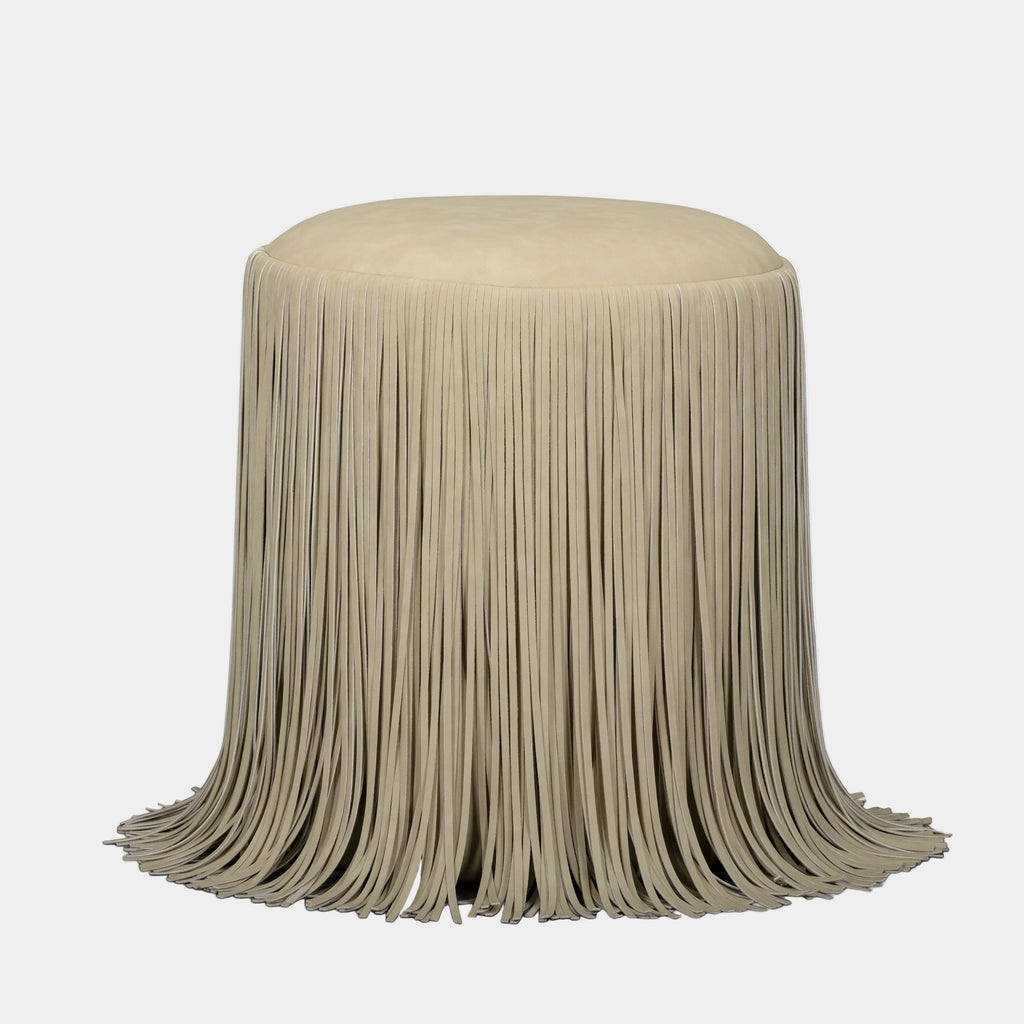 Shag Me Performance Vegan Leather Ottoman