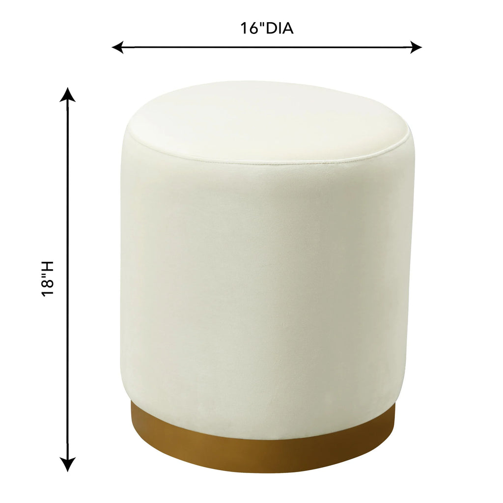 Opal Performance Velvet Ottoman