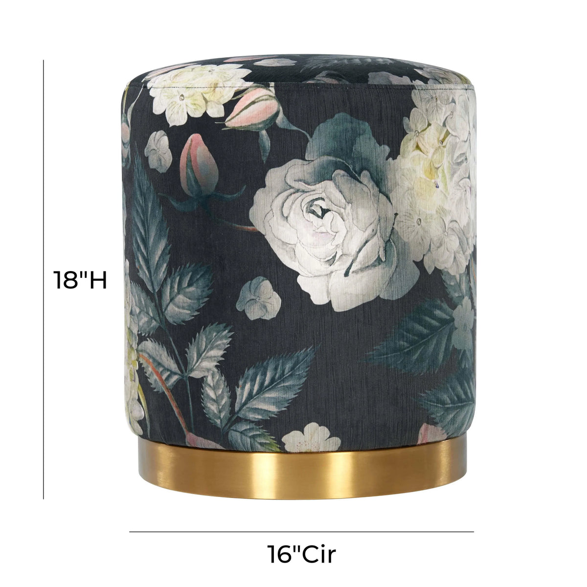 Opal Performance Velvet Ottoman