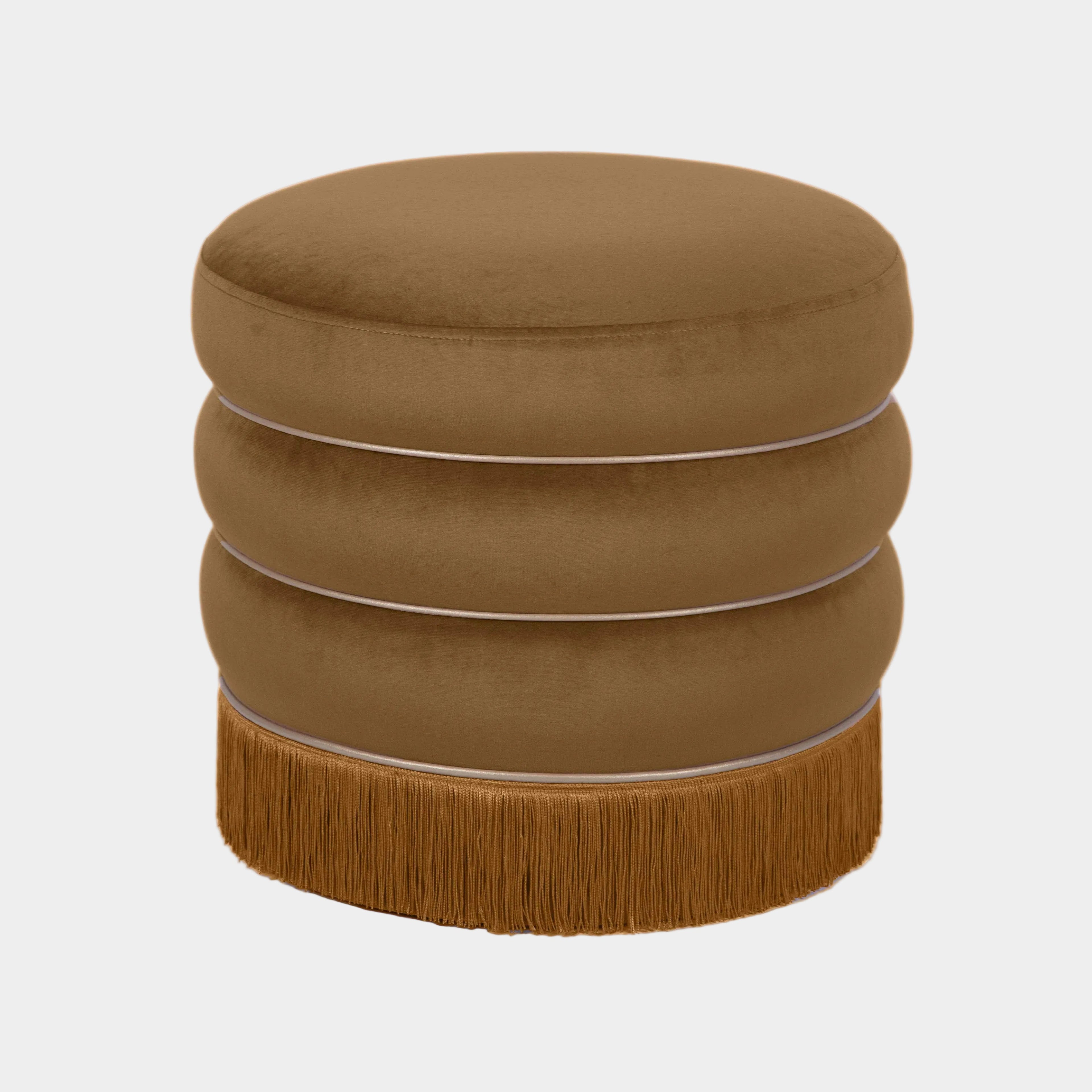 Lakka Performance Velvet Ottoman