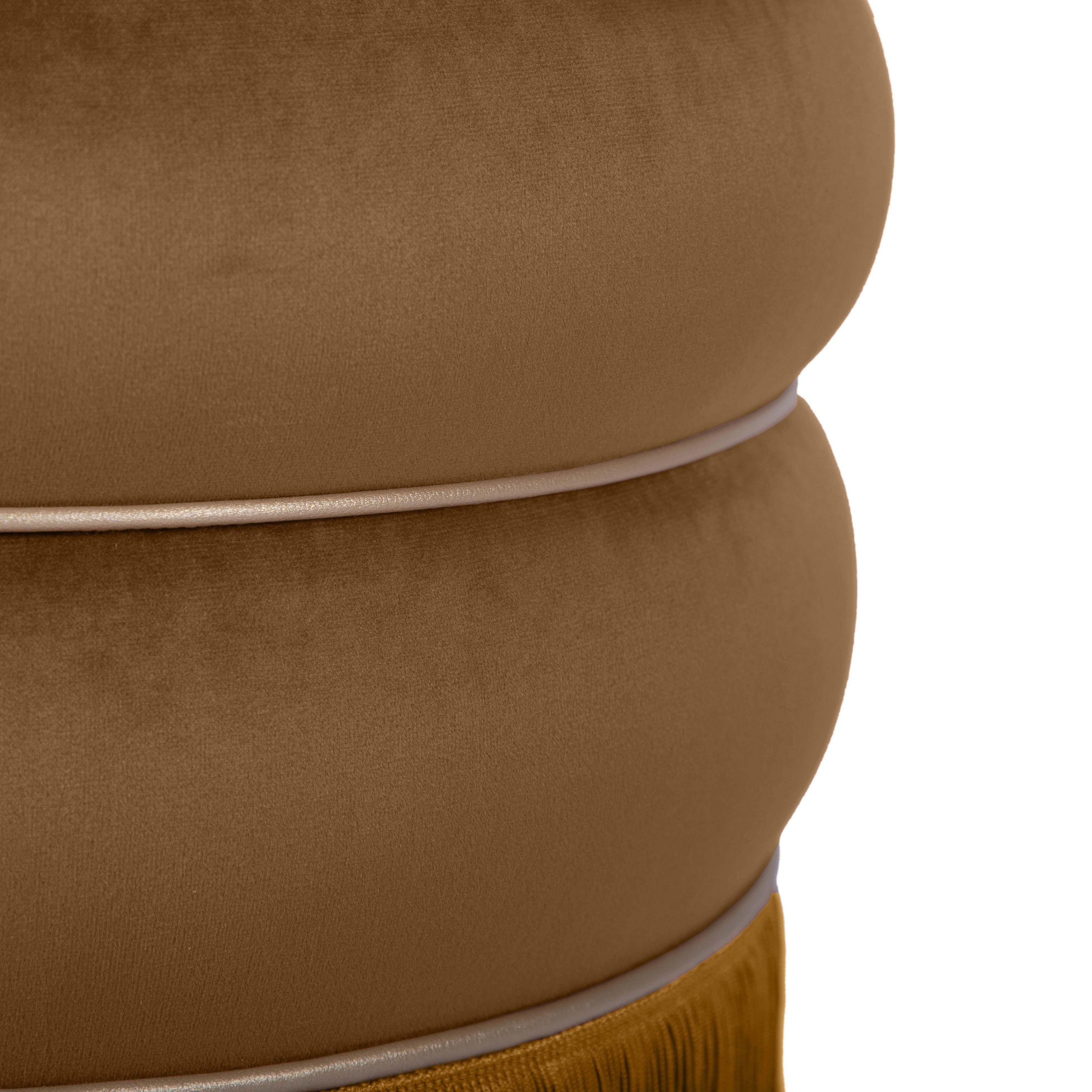 Lakka Performance Velvet Ottoman