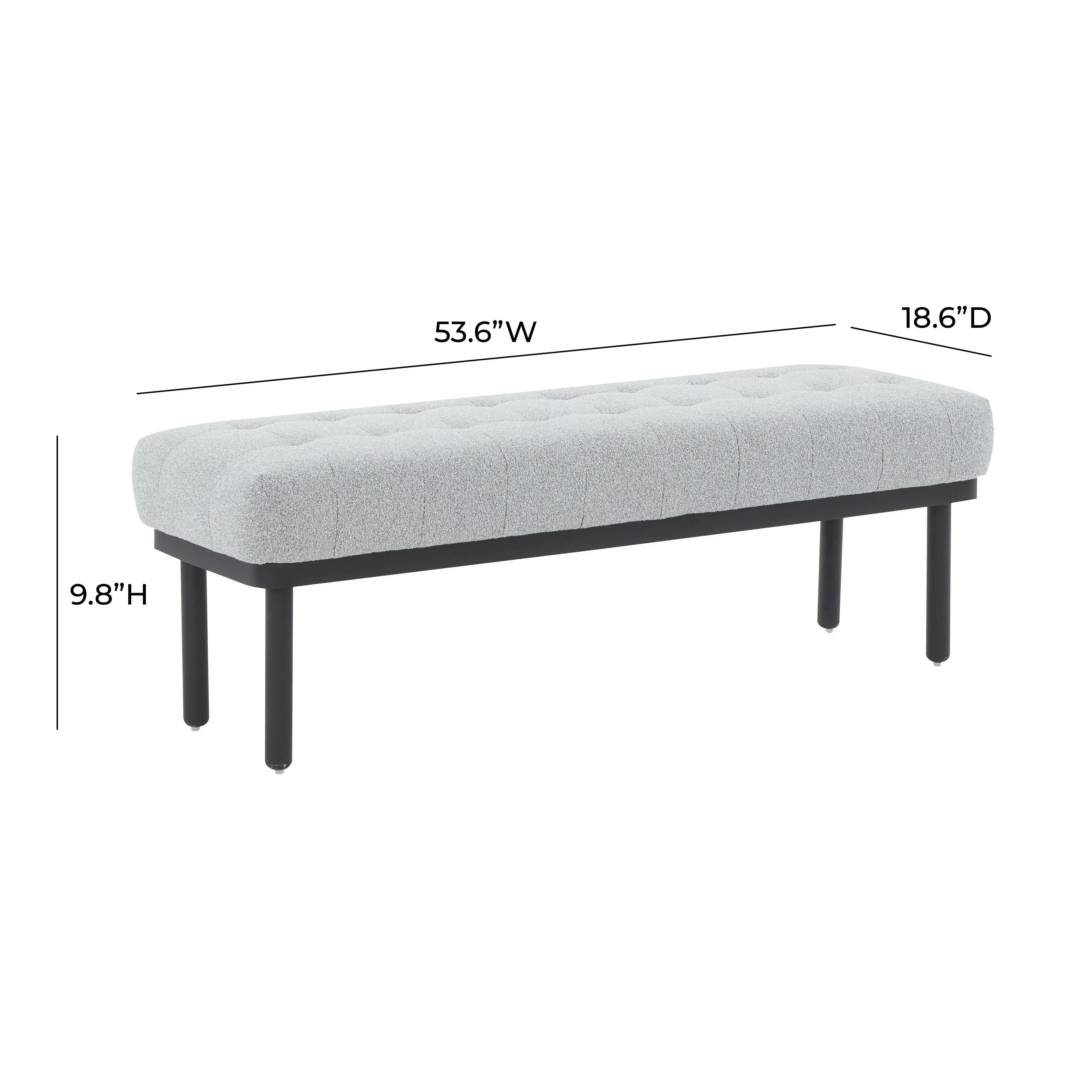 Olivia 53" Performance Boucle Bench