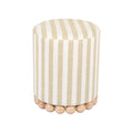 Dex Striped Linen Ottomans
