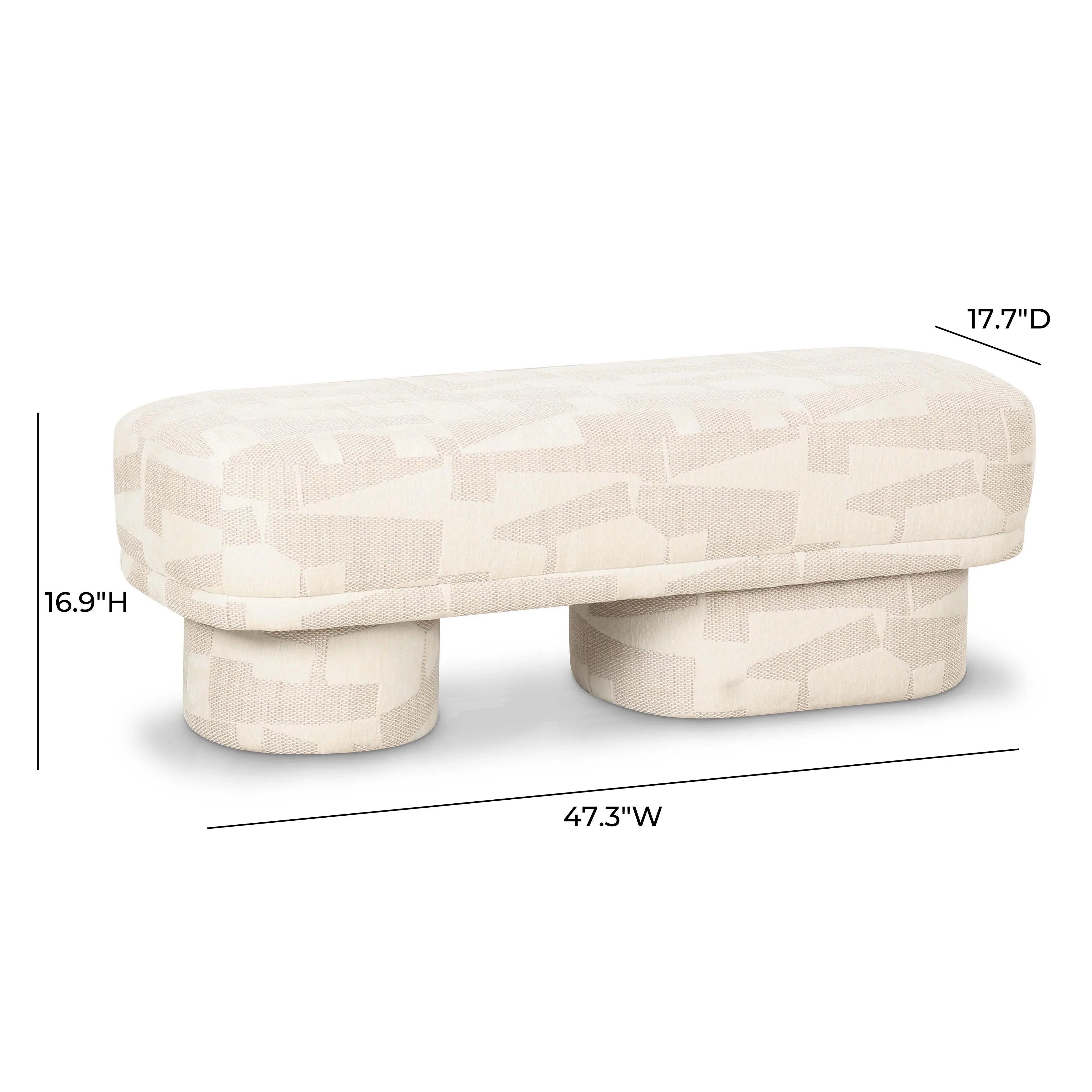 Lena 47" Performance Jacquard Bench