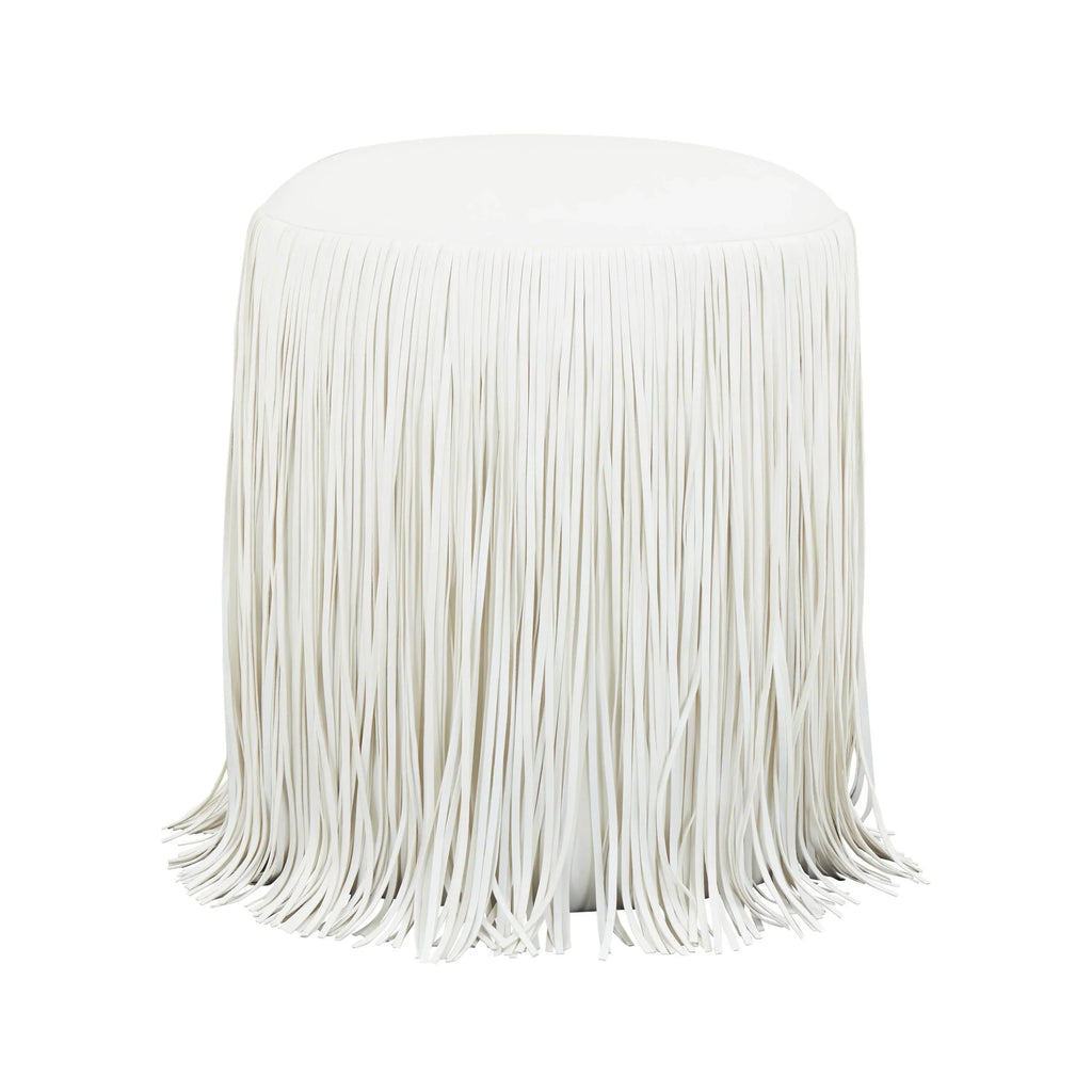 Shag Me Performance Vegan Leather Ottoman