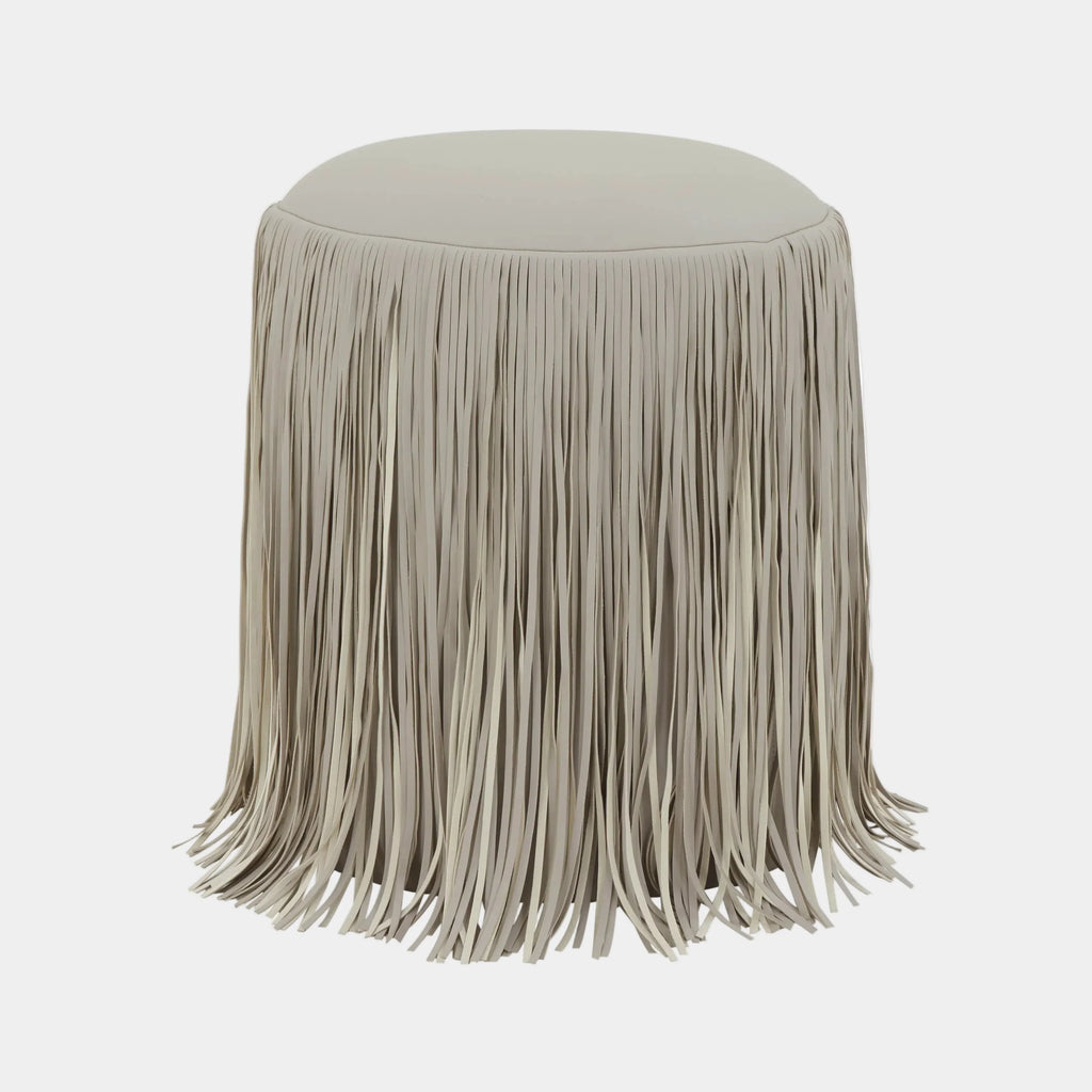 Shag Me Performance Vegan Leather Ottoman