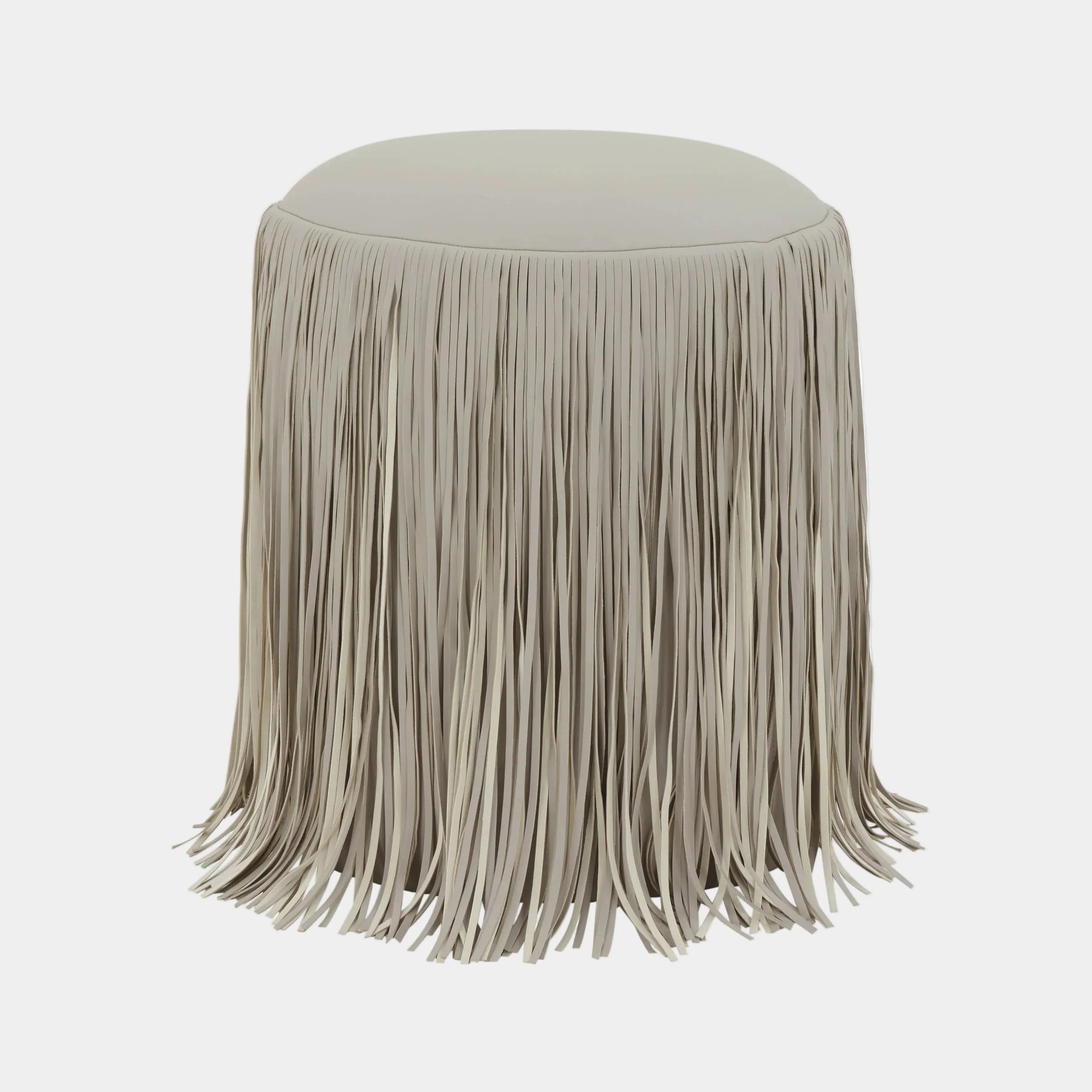 Shag Me Performance Vegan Leather Ottoman