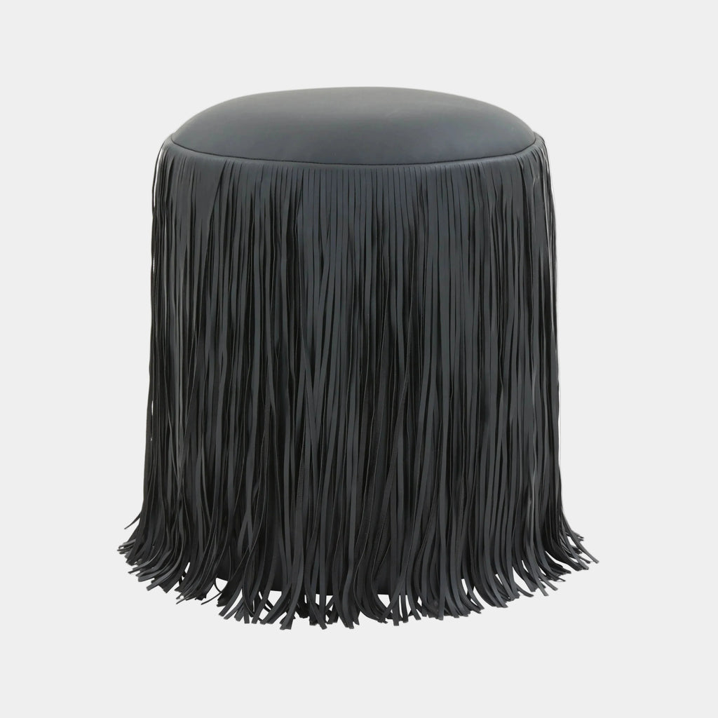 Shag Me Performance Vegan Leather Ottoman