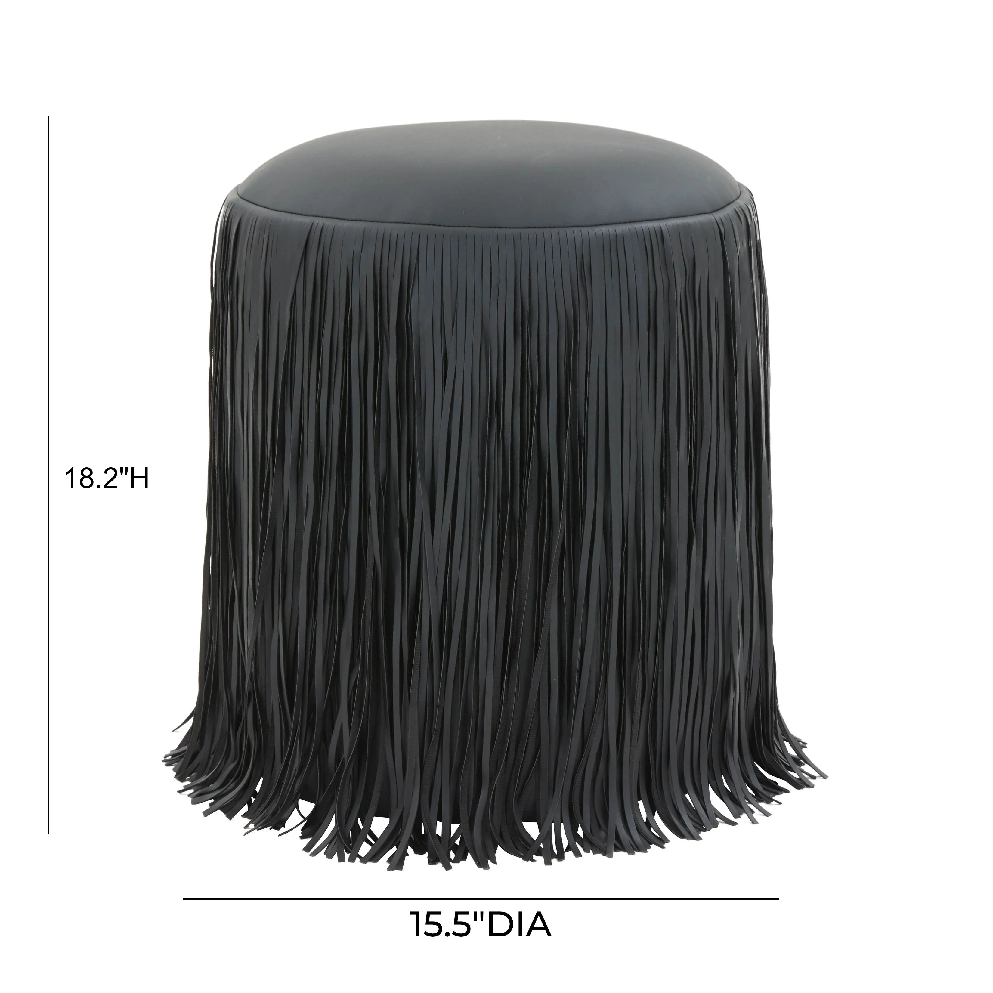 Shag Me Performance Vegan Leather Ottoman
