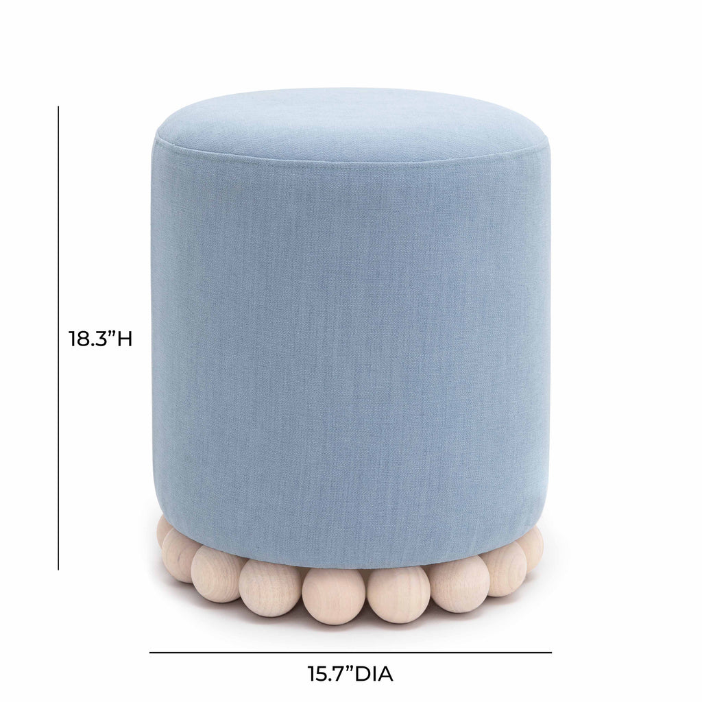 Dex Upcycled Performance Fabric Ottoman