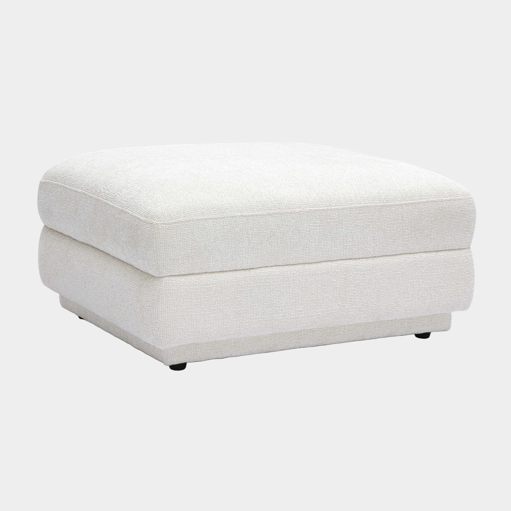 Perry Cream Performance Chenille Modular Ottoman
