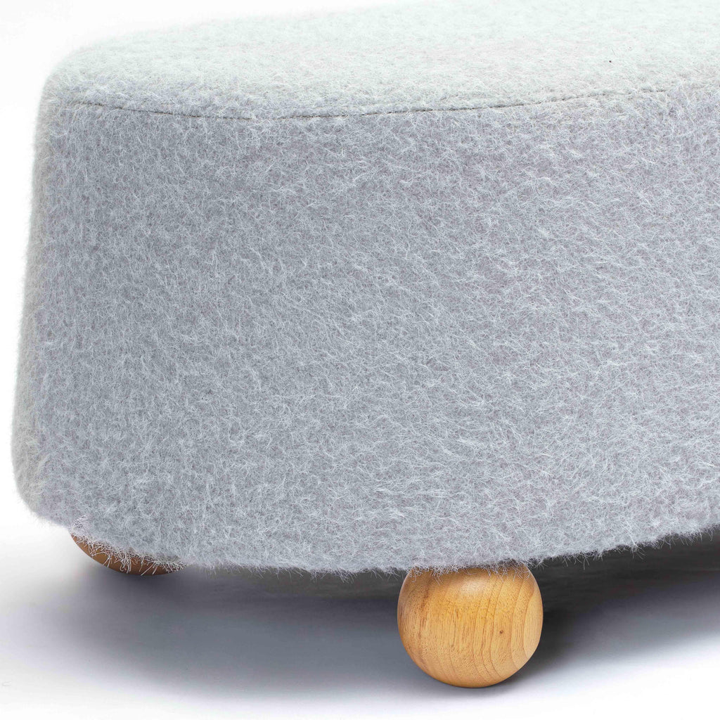 Jaine 48" Contract-Grade Faux Mohair Large Ottoman