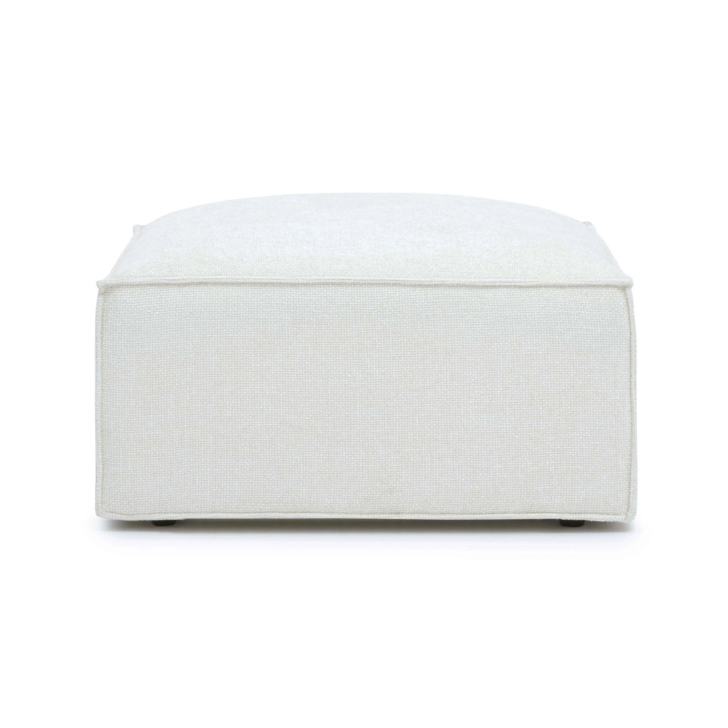 Mindy Performance Chenille Basketweave Ottoman