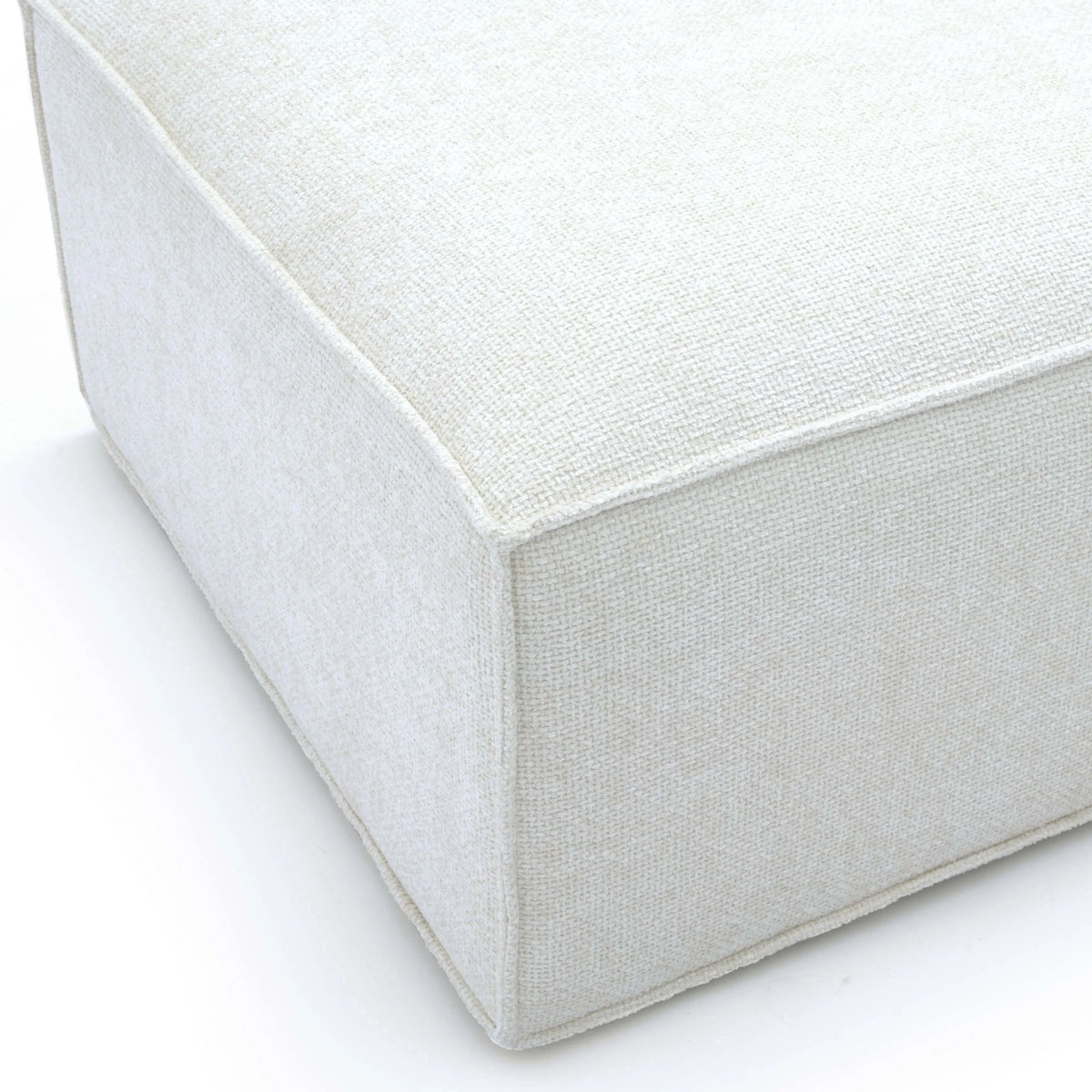 Mindy Performance Chenille Basketweave Ottoman