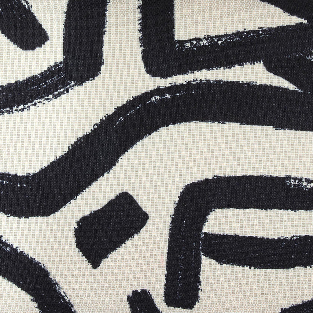 Pippa Black Brushstroke Print Contract Grade Accent Stool