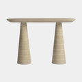 Sandra 47" Faux Travertine Indoor/Outdoor Console Table