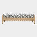 Thelma 56" Leopard Performance Jacquard Fabric Bench