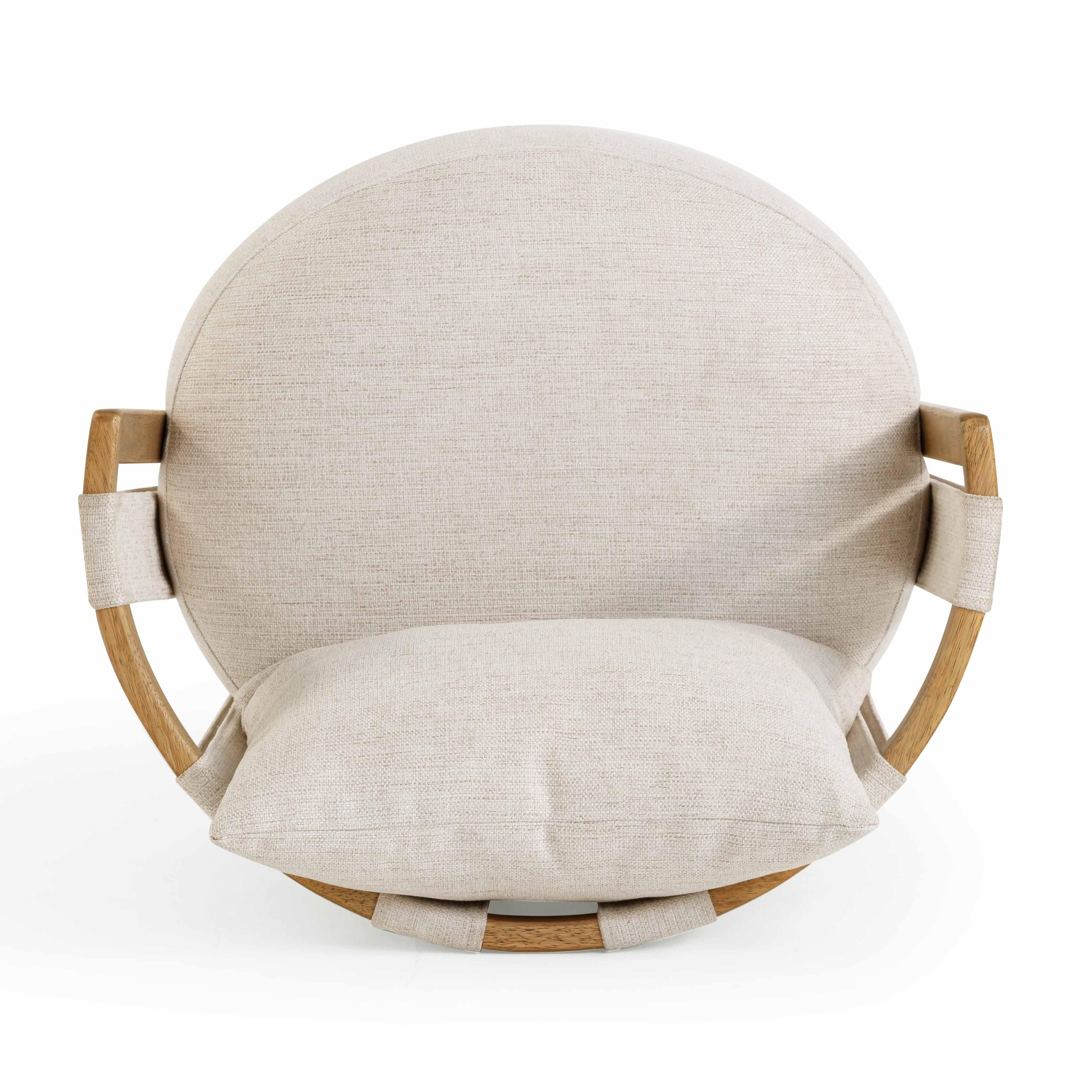 Paolo Textured Contract-Grade Weave Fabric Swivel Accent Chair