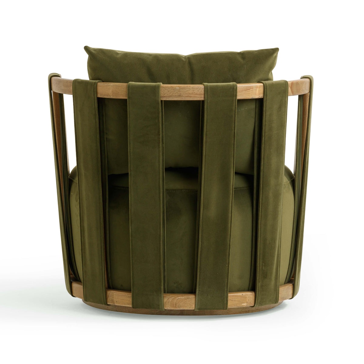 Paolo Upcycled Contract-Grade Fabric Swivel Accent Chair