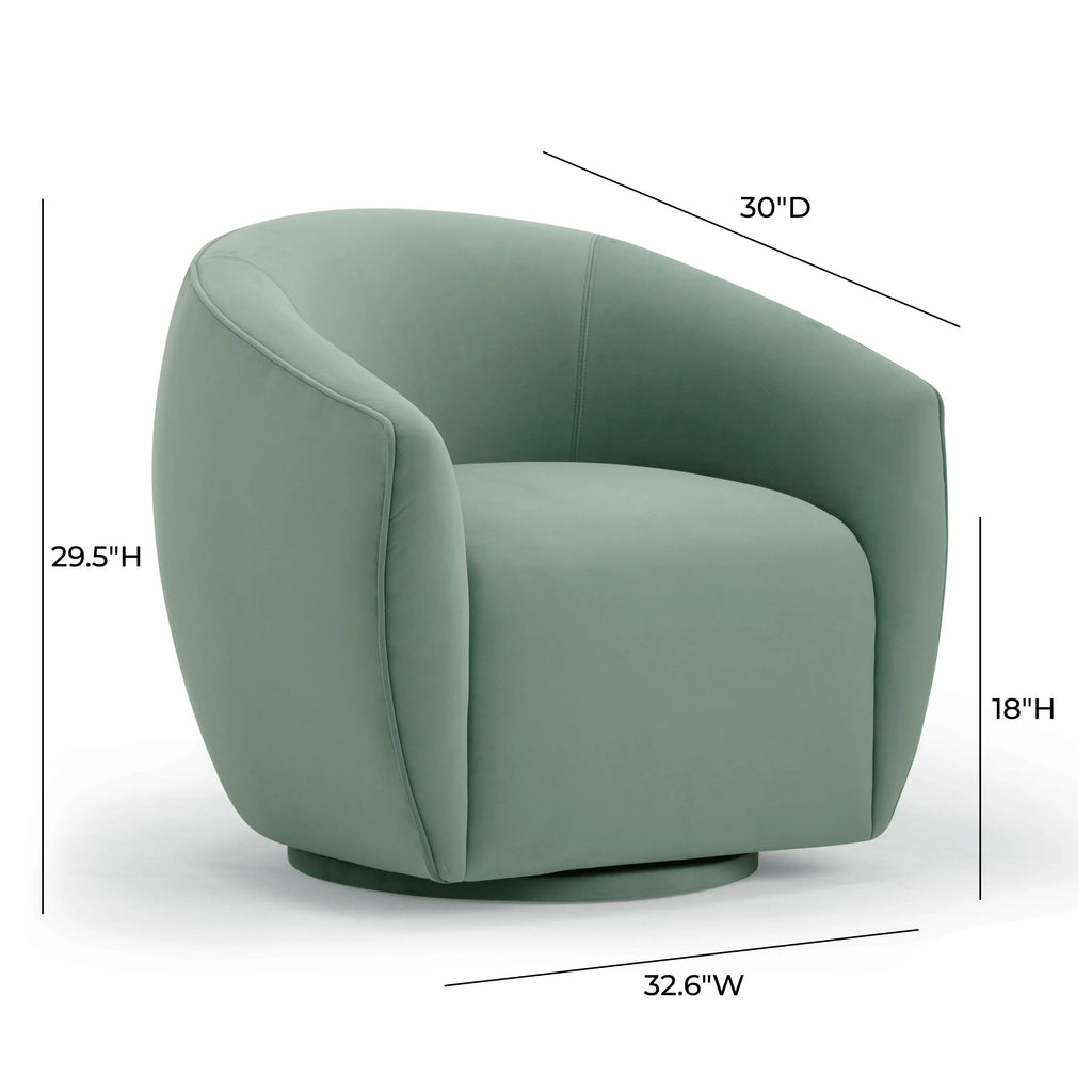 Jordan Performance Velvet Swivel Accent Chair