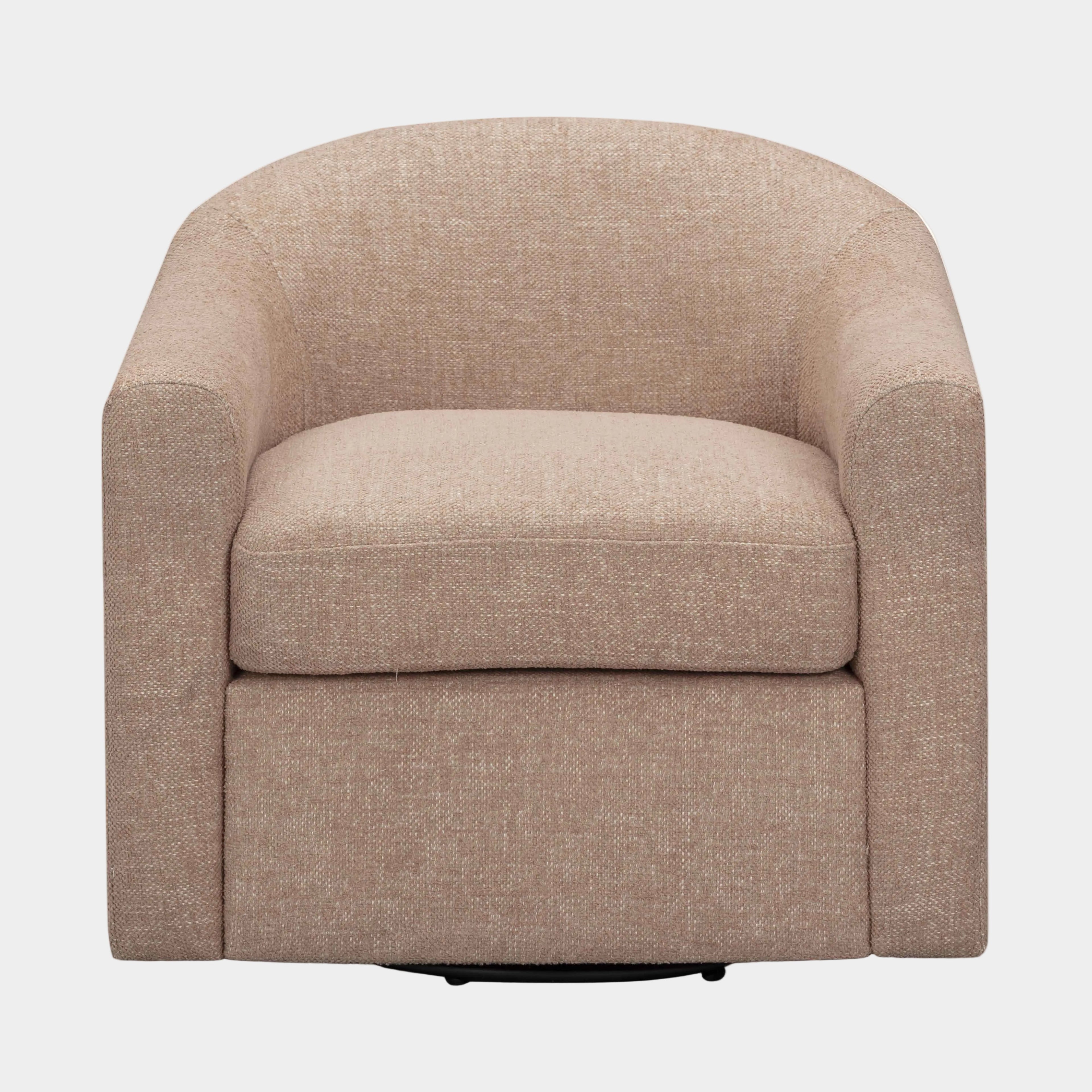 Thao Contract-Grade Basketweave Fabric Swivel Accent Chair