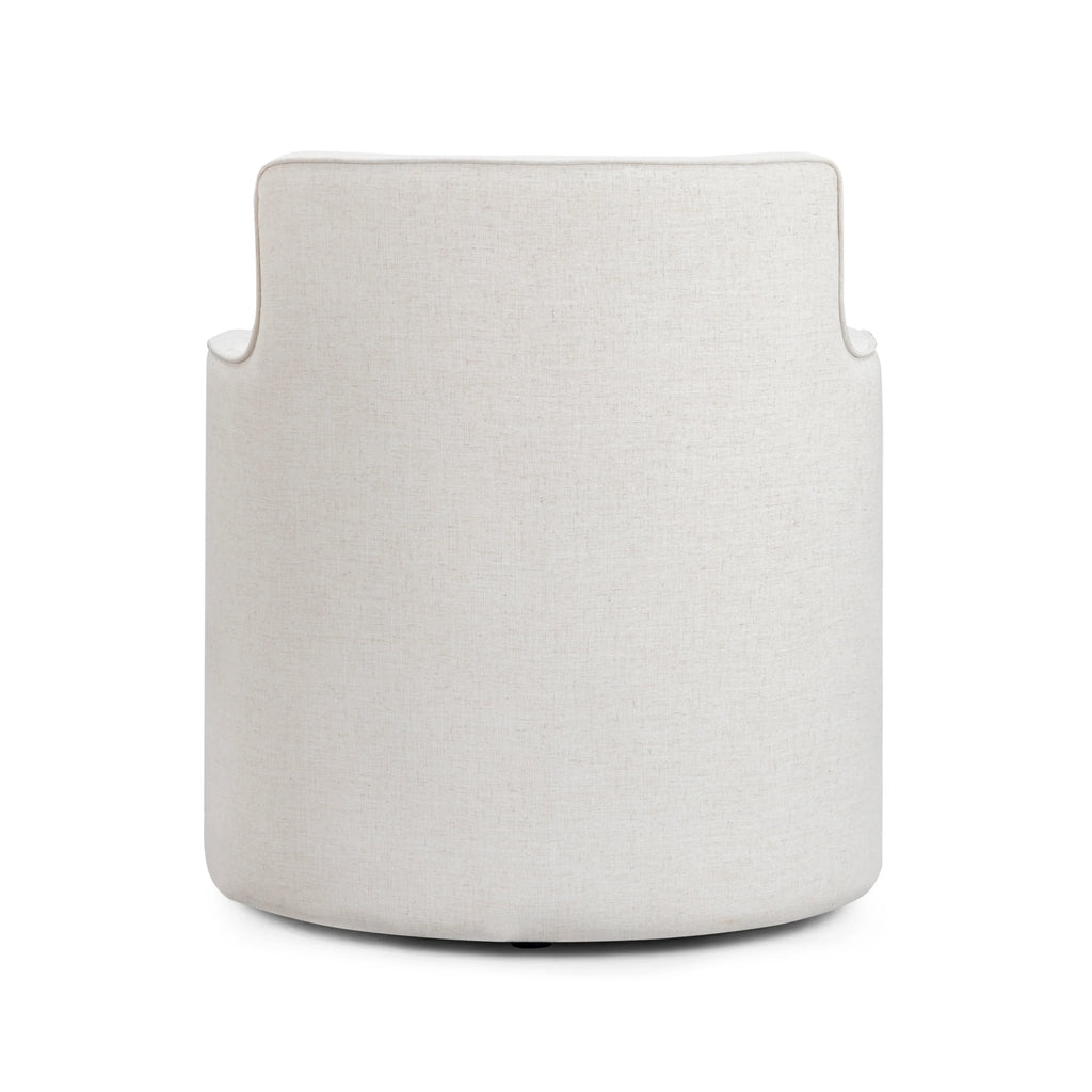 Passe Cream Upcycled Performance Linen Swivel Chair
