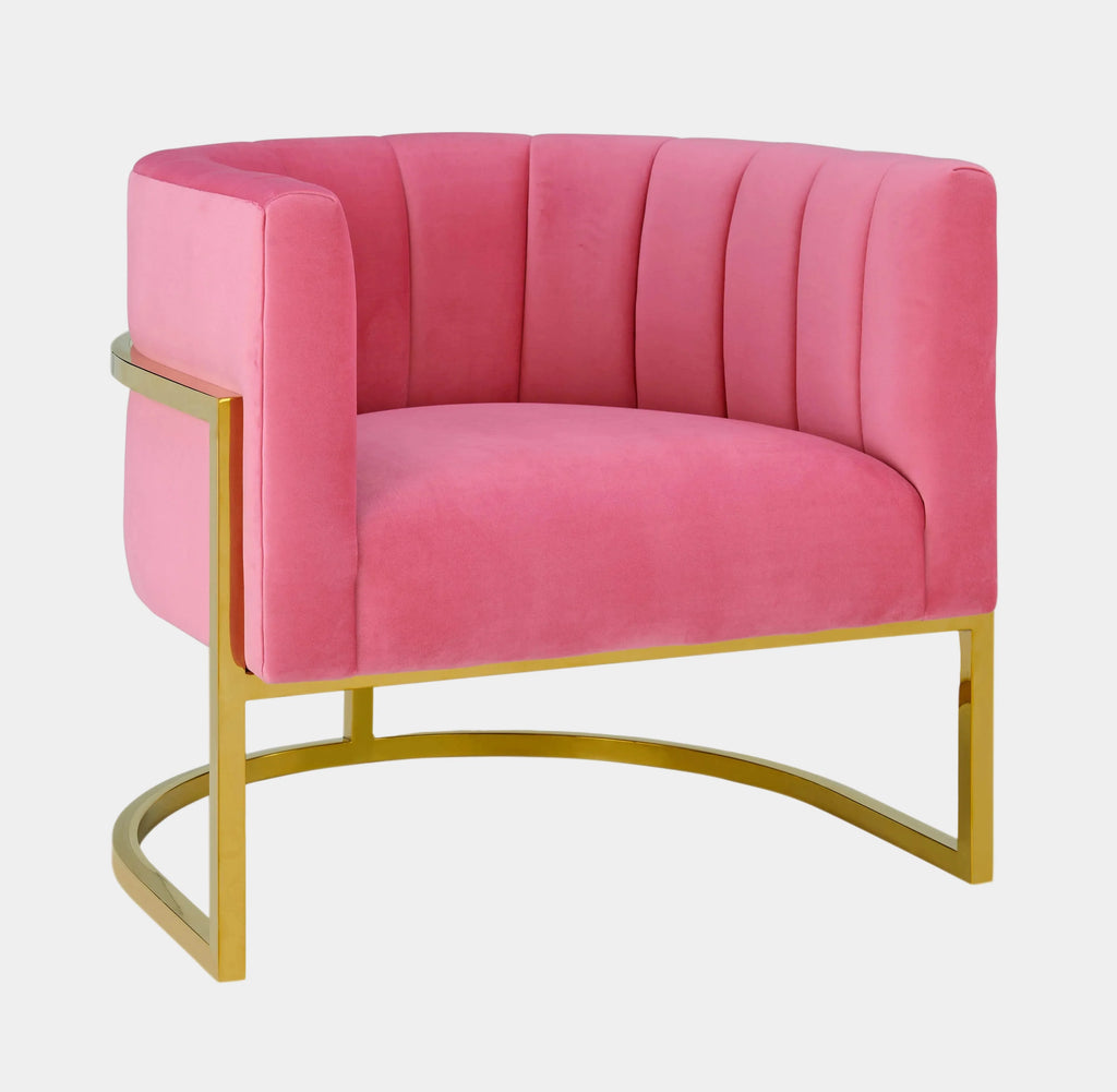 Magnolia Performance Velvet Accent Chair - Gold Base