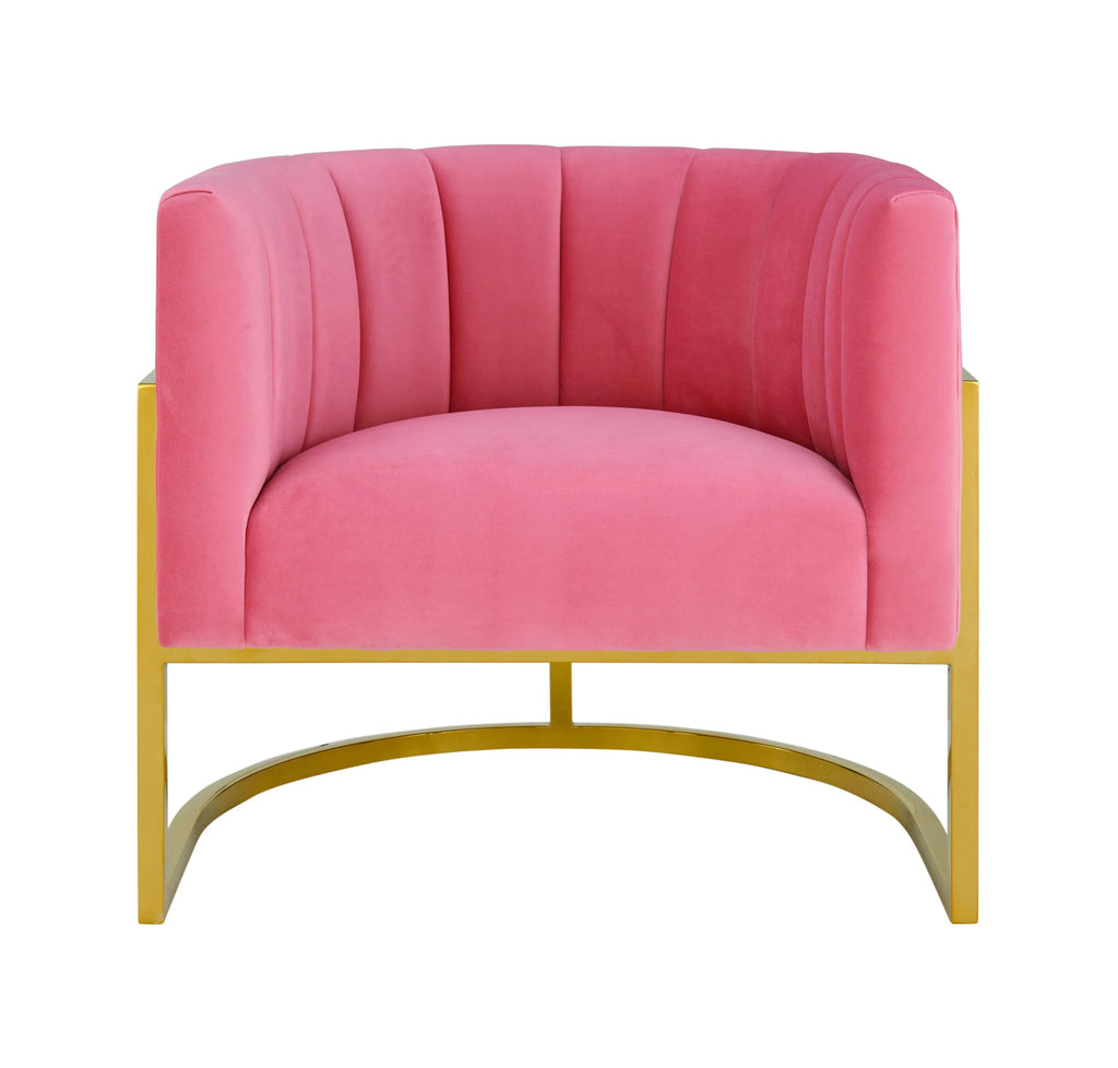Magnolia Performance Velvet Accent Chair - Gold Base