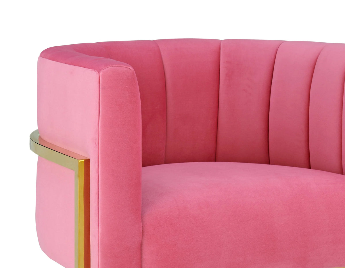 Magnolia Performance Velvet Accent Chair - Gold Base