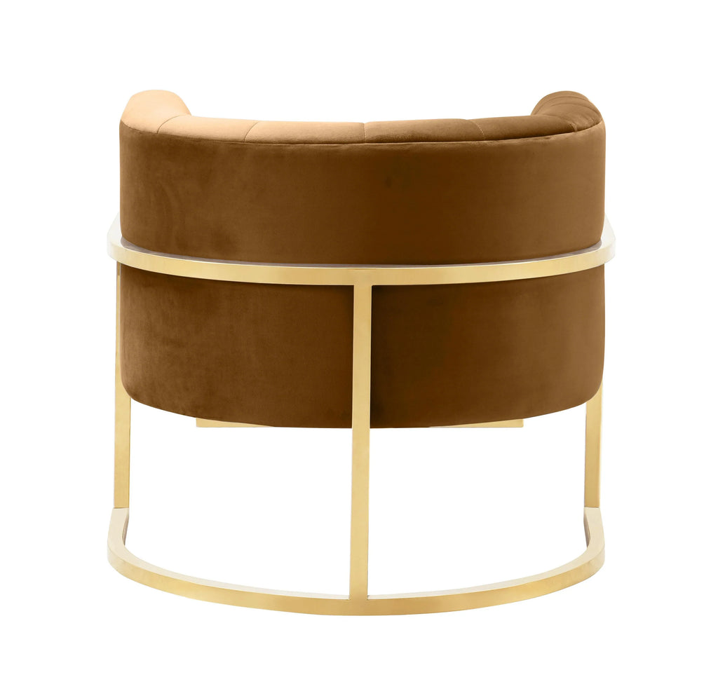 Magnolia Performance Velvet Accent Chair - Gold Base